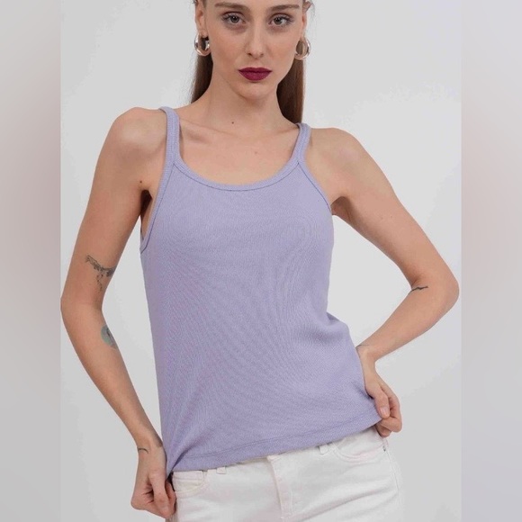 Minark Women’s Tank Top Cotton Ribbed Sleeveless - Picture 4 of 4